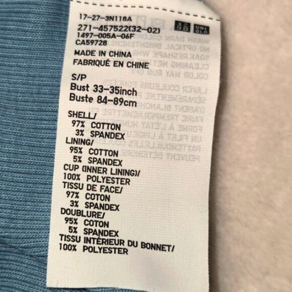 2/$20 Uniqlo RIBBED CROPPED BRA SLEEVELESS TOP size S - Picture 8 of 8